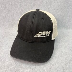 Infinity AM Railroad Snapback OSFM Black Cream Mesh Trucker Hat
